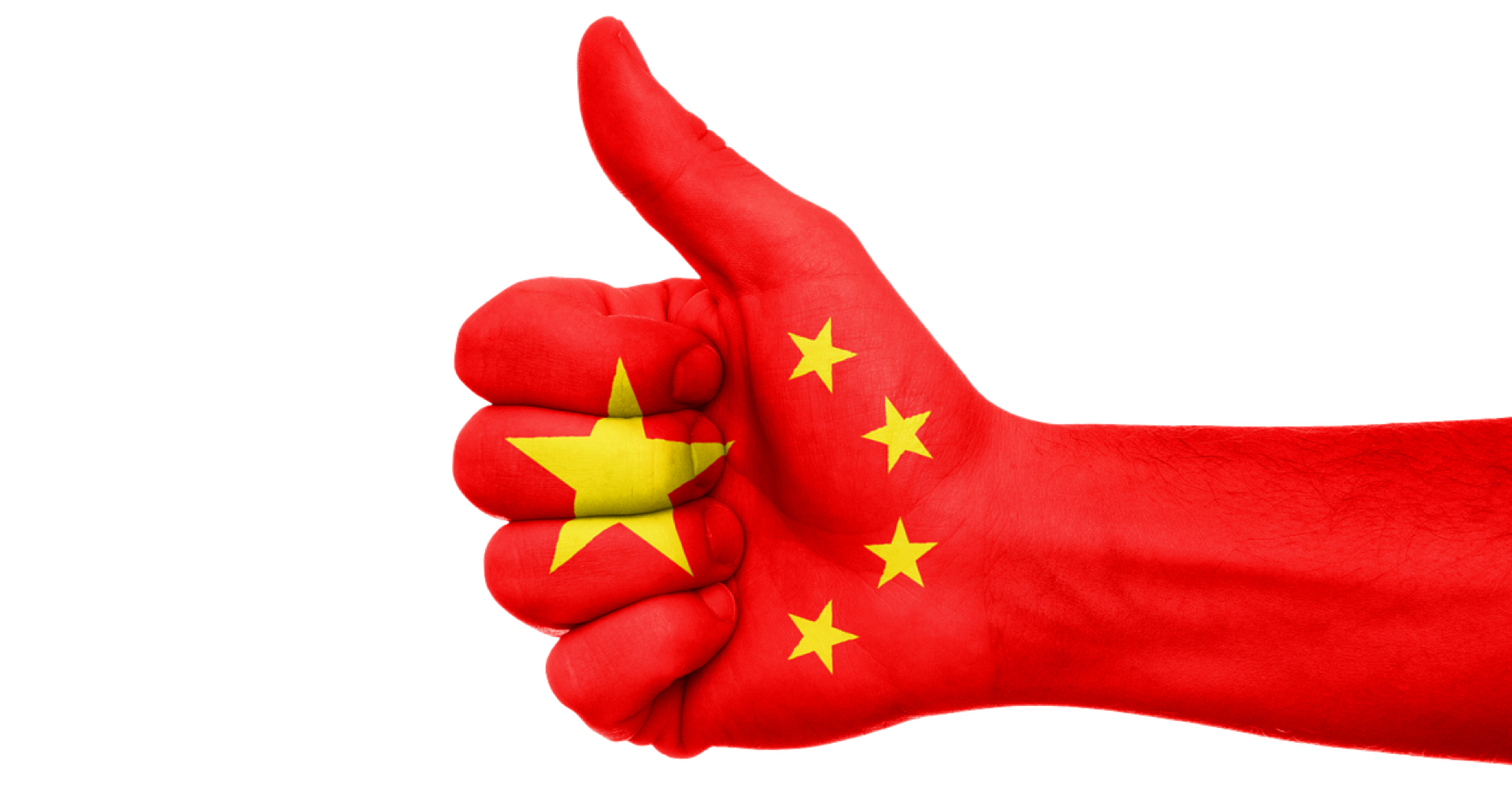 中国国旗大拇指手势